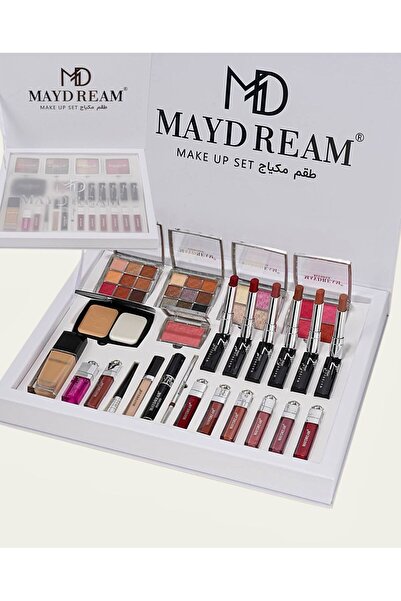 MAYDREAM طقم مكياج بيج فاخر مكون من 24 قطعة لإطلالة ساحرة ومتكاملة الطقم البي...