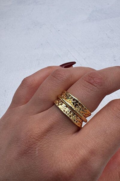 Leo'Stone Polished Series Vintage Embroidered Adjustable Women's Ring