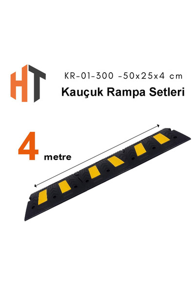 Hayat Trafik Kauçuk Rampa Set, Otopark Rampası, Kaldırım Rampası 50x30x4,5 cm...