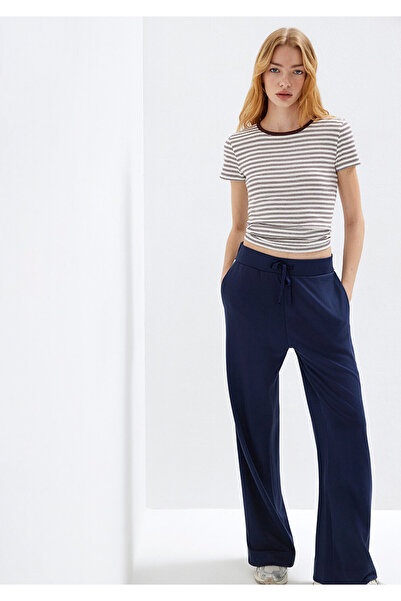 Mavi Tricou alb cu dungi bordeaux, croială mulată 1613928-91596