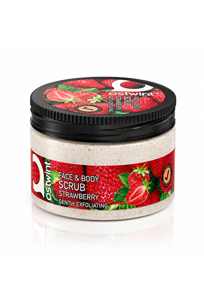 Ostwint Scrub exfoliant cu aromă de căpșuni pentru față și corp - 300 ml