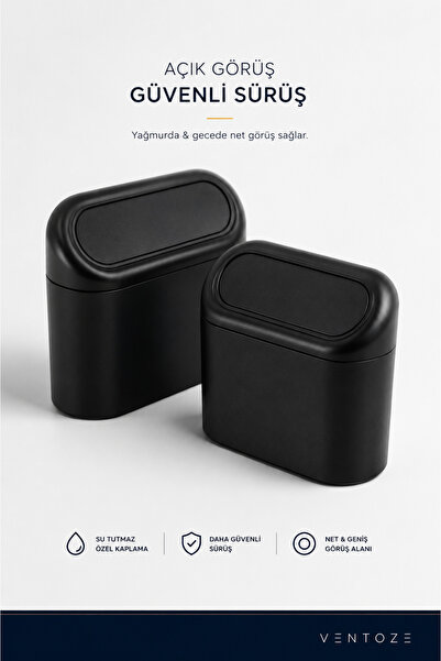Ventoze 2-Piece In-Car Trash Can with Lid Organizer Auto Trash Bin |   Odor-F...