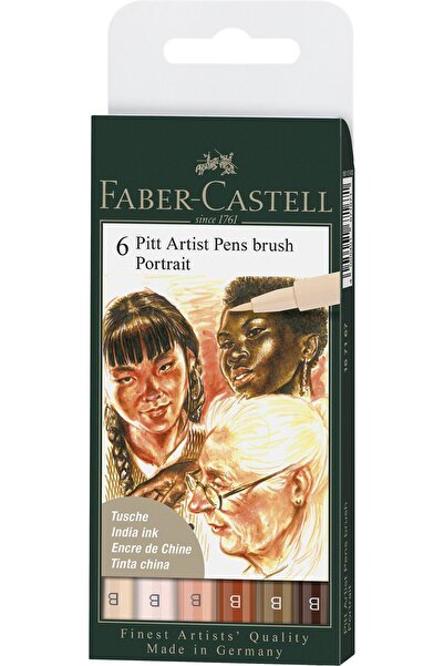 Faber Castell SET DE PENE ARTISTICE PITT 6 BUCĂȚI PENTRU PORTRETE FABER-CASTELL