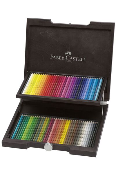 Faber Castell Cutie de lemn cu 72 de creioane colorate Polychromos Faber-Castell