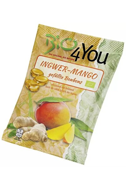 BIO4YOU Picături organice de ghimbir și mango, 75g Bio 4 You
