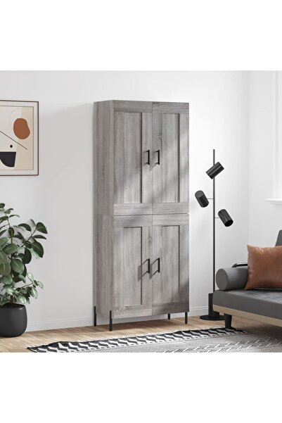 Concept Dulap înalt, gri sonoma, 69,5x34x180 cm, lemn compozit