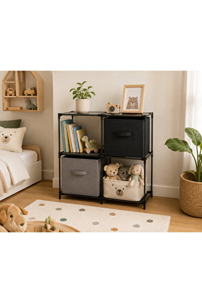 5FIVE Organizator modular 4 compartimente, Simply Smart, raft depozitare cu s...