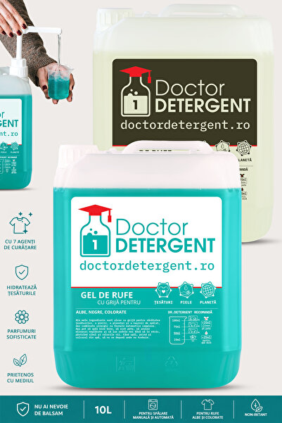 Doctor Detergent Detergent + Dozator / Marea + Fara Parfum / 7 agenți de cură...