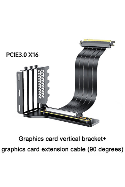 Choice 20cm 7.87inch PCI-E 3.0 Set-Black GPU Vertical Mounting Bracket Kit, P...