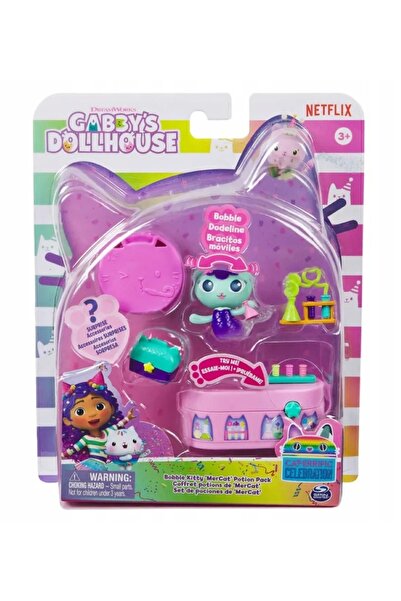 SPIN MASTERR Σετ παιχνιδιού με κουκλόσπιτο της Gabby - Bobble Kitty Mercat, ροζ