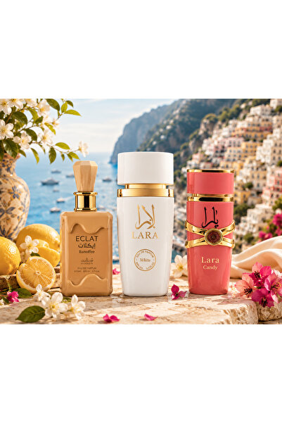MANASIK Set Top de 3 parfumuri arabe pentru femei, Candy, Eclat,White 3x100ml