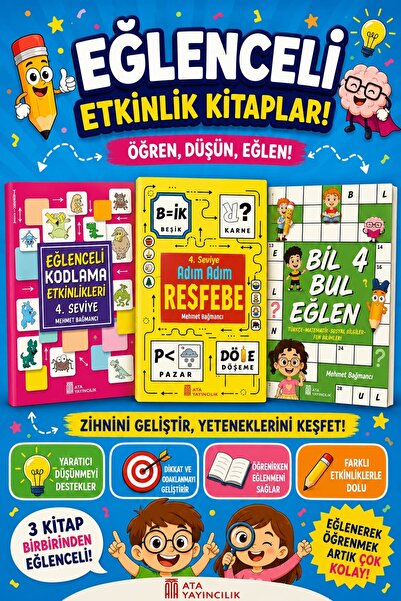 Ata Yayıncılık Ata 4.Sınıf Kodlama + Resfebe + Bil Bul Eğlen