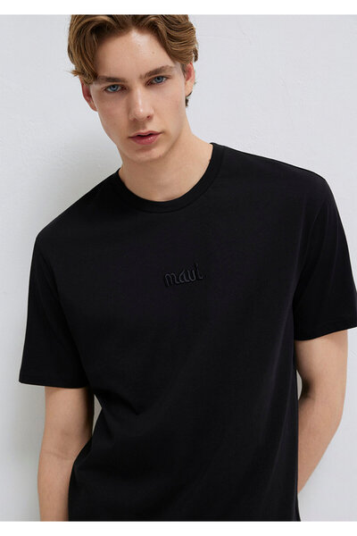 Mavi Tricou negru imprimat cu sigla, loose fit 0610100-900