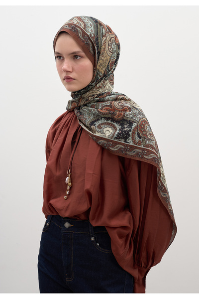 Freshscarfs Bakır Avery Desen Şal