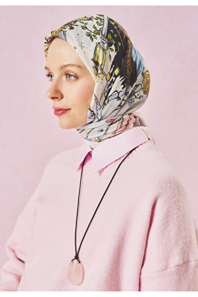 Freshscarfs Eșarfă din viscoză cu model Melodie Fermecată, Vis Pastelat
