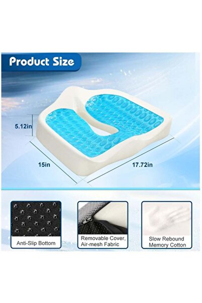 Arabest Memory Foam Office Seat Cushion, Breathable Car Chair Pad for Buttock...