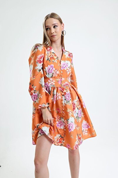 Hiccup Msn Ruffle Floral V-Neck Mini Dress