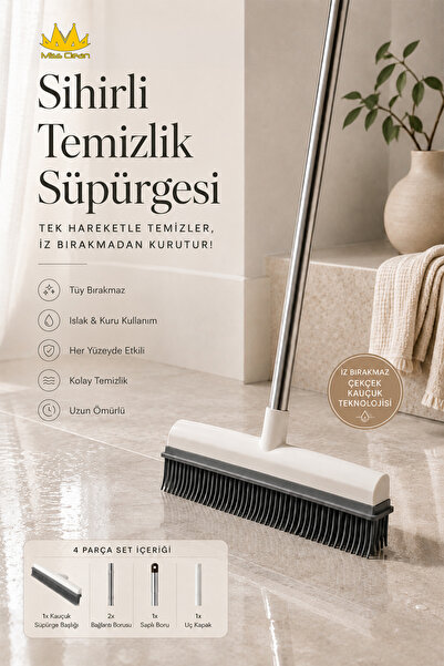 Miss Clean Magic Clean Sweeper Squeegee Λαστιχένια ηλεκτρική σκούπα χωρίς χνούδι