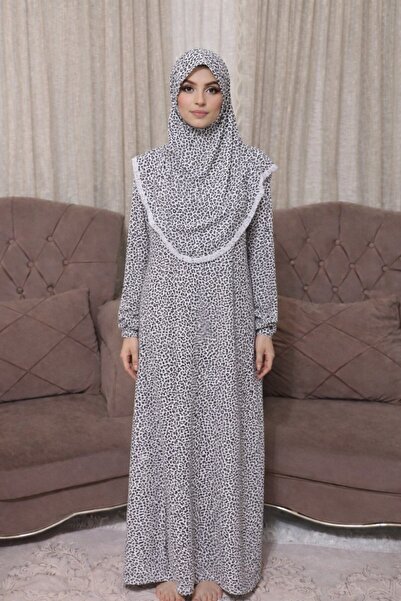 ALDAIYR One-Piece Women's Embroidered Prayer Dress