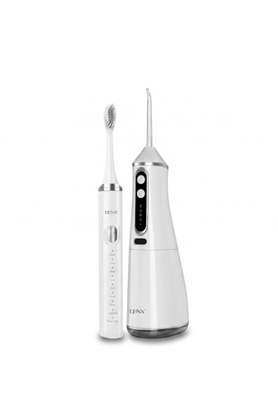 Primo Plus مجموعة DX3722 2 في 1: جهاز تنظيف الأسنان بالماء وفرشاة أسنان كهربا...