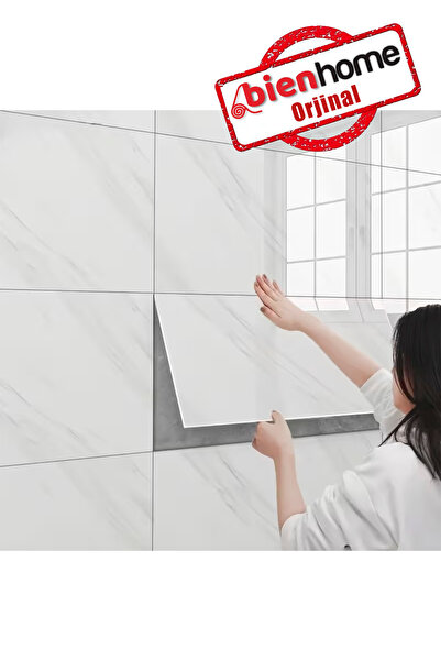 Bien Home 30x60 Cm Beyaz Kendinden Yapışkanlı Duvar Kağıdı Esnek Köpük Paneli...