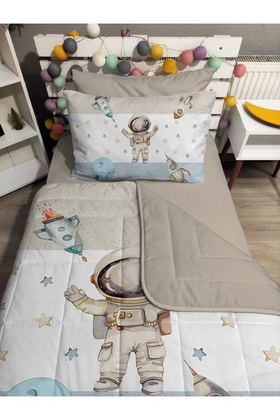 yok yok evim eve dair her şey Kapitone ASTRONOT desenli 4parça(%100PAMUK 100X...