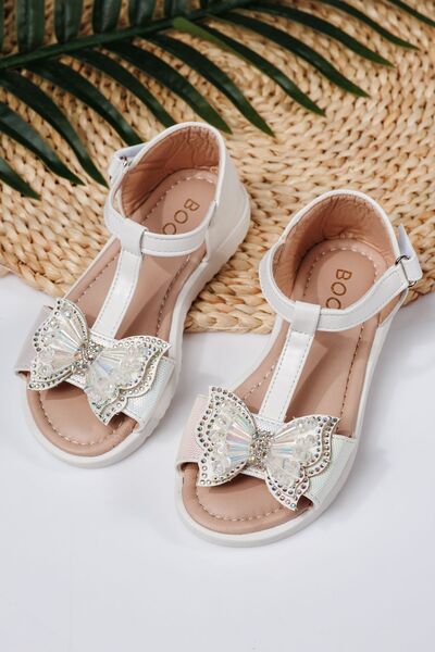 Zaira Sandale fete albe din piele ecologica Belinda #21919 - 28