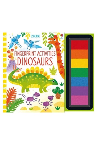 Usborne Carte de colorat - Activități cu amprente digitale: Dinozauri