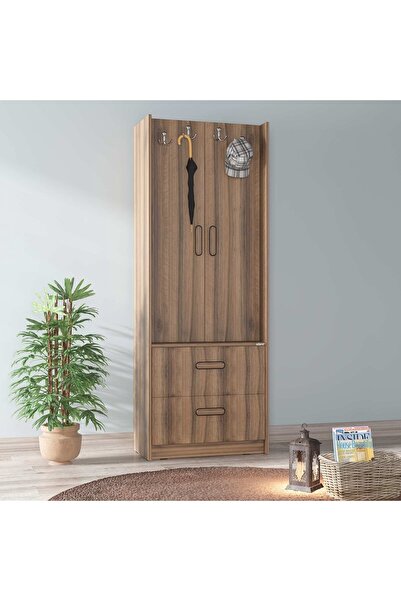 Abre VM-348 DORE CEVİZ VESTİYER PORTMANTO AYAKKABILIK