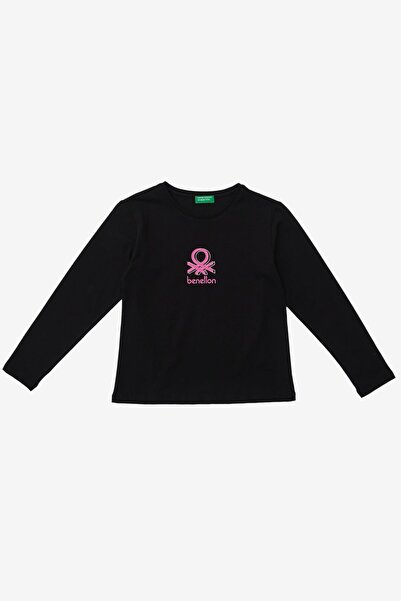 Benetton United Colors of Benetton Girls Black T-Shirt BNT-G20859