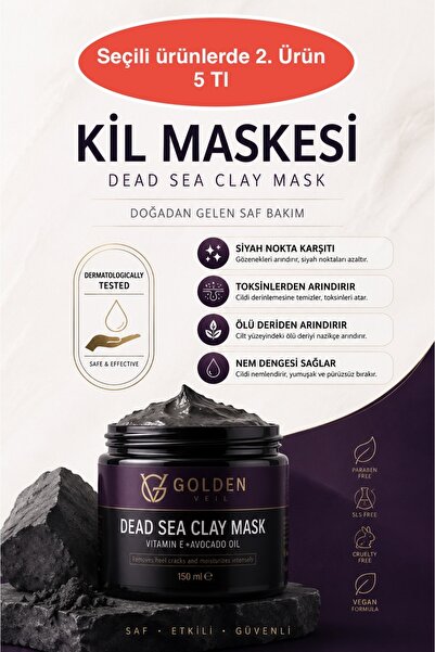 golden veil Collagen Ölüdeniz Kil Maskesi Leke,giderici Ve Siyah Nokta Gideri...