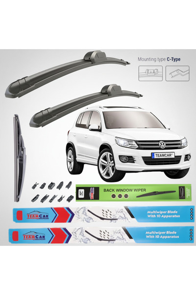 TEAMCAR Volkswagen Tiguan (5N2 2011–2017) Lame ștergătoare TeamCar ®   Set co...