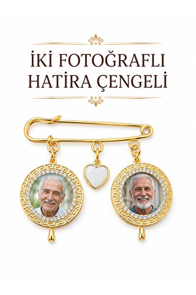 enyessaccessory Kişiye Özel 2 Fotoğraflı Hatıra Çengeli – Anı Çengeli