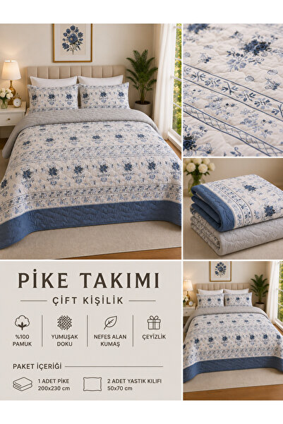 tekstilfabic Bedspread Double Pike & Blanket & Thin Quilt