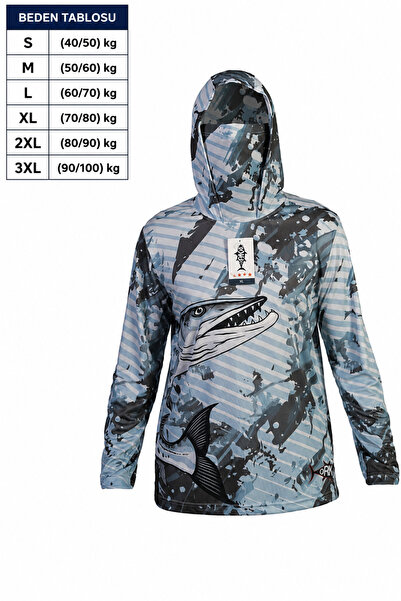dkmoutdoor Orkw Kapüşonlu Uzun Kollu Balıkçı Ve Su Sporları Uv Korumalı Su It...