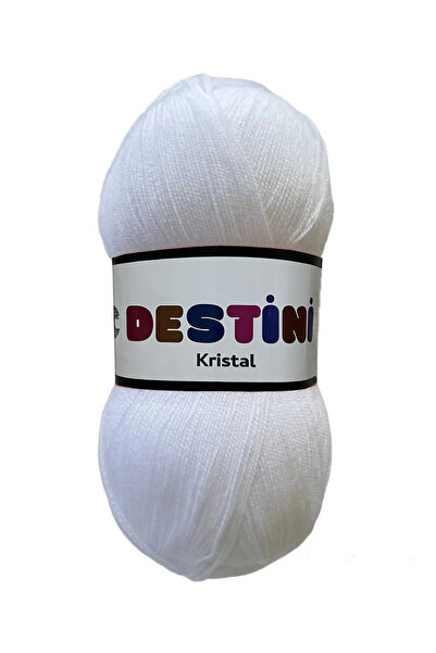 destini خيط ألياف كريستال أبيض قطعة واحدة 100 جرام 475 متر أسياخ بونبون 3-3,5...