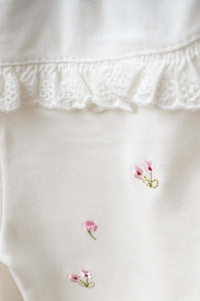ZEYNUKO Baby Girl Frilled Floral 0-3 Months Newborn Hospital Take-Home Bodysuit Set Boxed