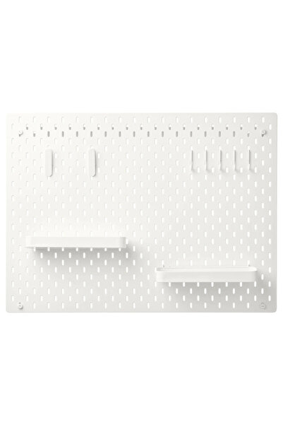 IKEA - SKADIS, çok amaçlı pano, beyaz, 76x56 cm Aksesuarlar Dahil