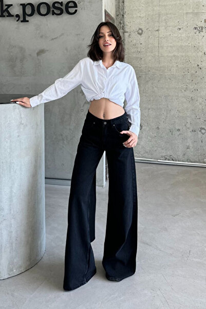 XRAY JEANS Damskie, szerokie, czarne jeansy typu baggy oversize