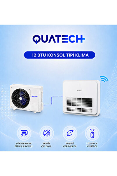 QUATECH 12.000 Btu/h A++ Enerji Sınıfı R32 Konsol Tipi Inverter Klima