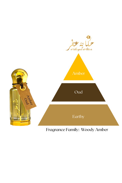 Hekayat Attar Amber Oud 12 ml Concentrated Perfume Oil