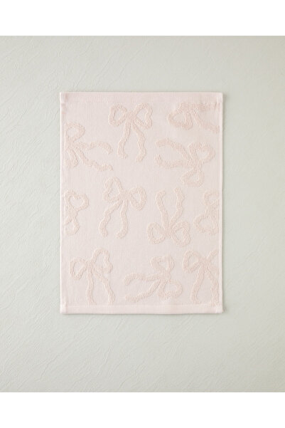 English Home Romance Ribbon Pamuk Jakarlı El Havlusu 30x40 cm Pudra