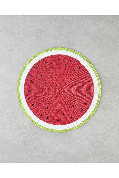 English Home Summer Watermelon PP 2'li Amerikan Servis 38 cm Kırmızı
