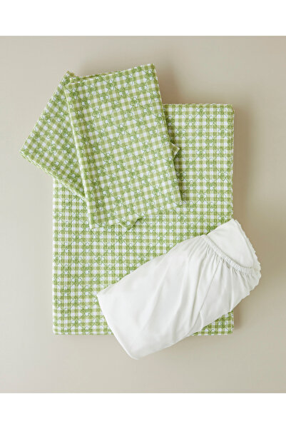 English Home Clover Çift Kişilik Pike Takımı 200x220 cm Yeşil