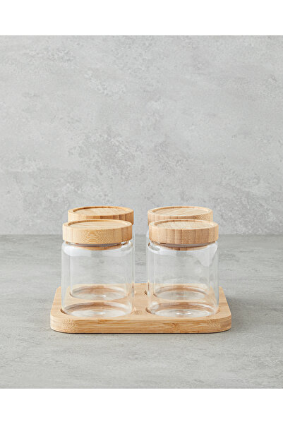 English Home Monetta Cam 5 Parça Baharatlık 300 ml Natural