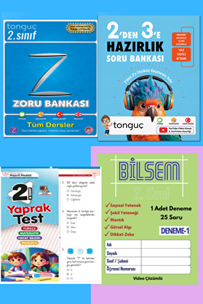 Tonguç Yayınları 2. Sınıf Zoru Bankası Tüm Dersler Ve 2'den 3'e Hazırlık Kita...