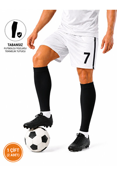 hn sport Tekmelik Tutucu Tabansız Tozluk Futbolcu Tozluğu Siyah | Kaymaz Elas...