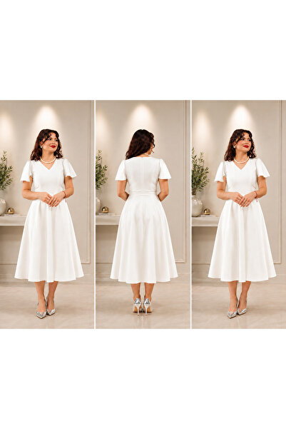 Butik VİONELLE BEYAZ ELBİSE