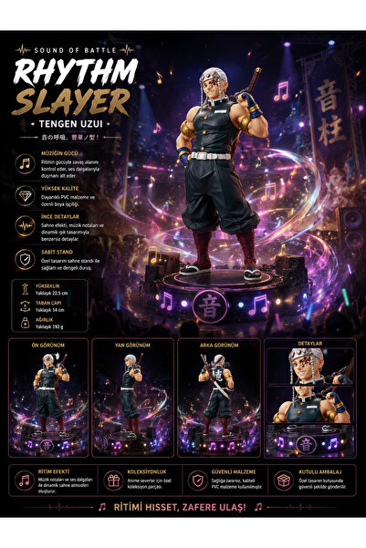 Zigver anime tengen uzui 17 cm aksiyon figürü çocuk oyuncak çocuk hediye