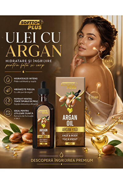 Softto Plus Ulei cu Argan - Hidratare Intensă pentru Față și Corp